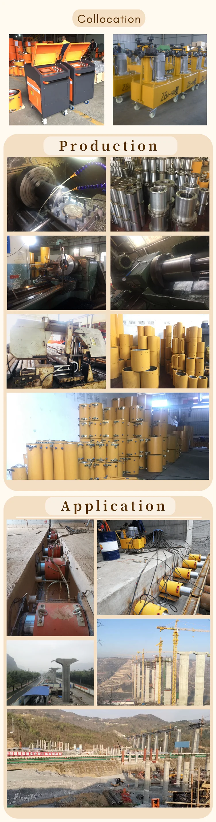 Lingqiao ODM Empujar 500Ton Large Tonnage Vertical Cylinder Hydraulic Jacks for Lifting Bridge