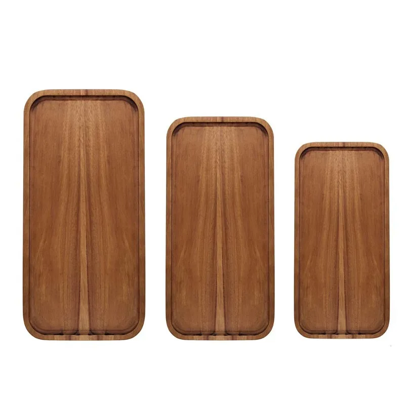 Wooden Western Meal Dinner Plate Sushi Dessert Breakfast Plate For