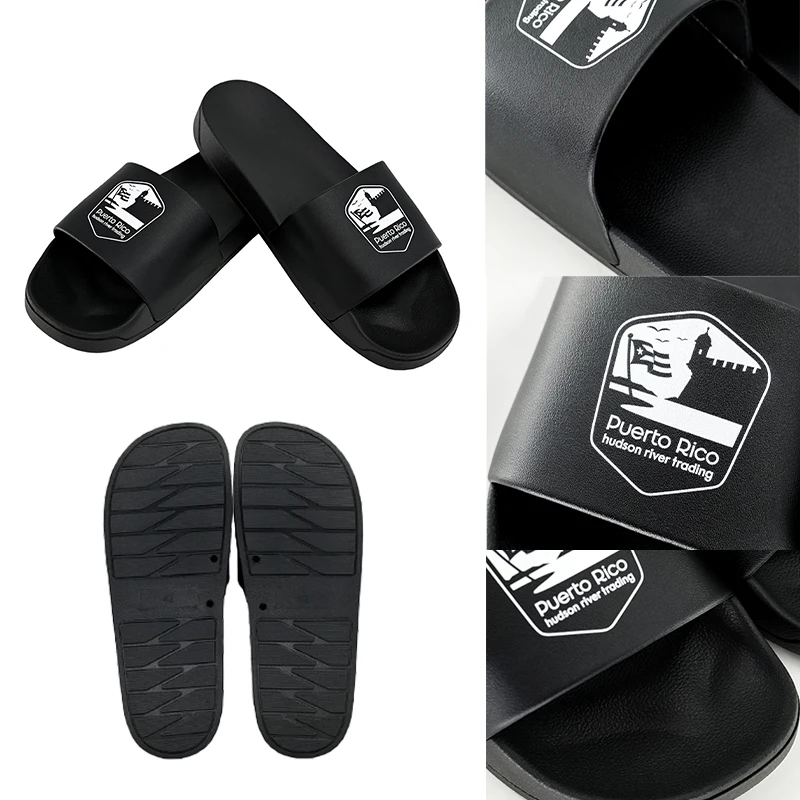 High Quality Custom 3d Soft Rubber Sides Men Customize LOGO Red Sliders slippers Kids Football slippers Branded