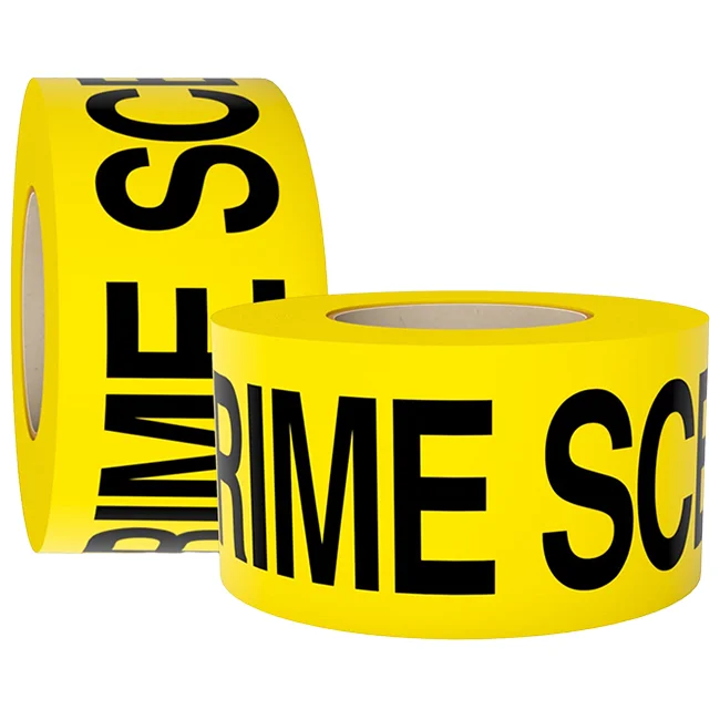 Custom Printed Text Crime Scene Danger Tape Yellow Warning Tape For ...