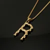 Gold single pendant-R