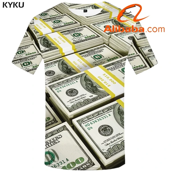 Camiseta De Dólares Al Por Mayor Para Hombre,Camisetas De Los Estados Unidos ,Ropa Informal De Anime,Camiseta Vintage Estampada,Divertida - Buy Camiseta  De Manga Corta De Logotipo Personalizado,3d De La Impresión De La Camiseta