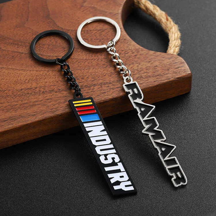 Wholesale Keychain Colorful Enamel Brand Logo Letter 2d 3D Metal Key Ring Keyring China Manufacturer Custom for Key Chain