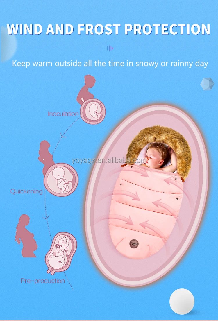 Baby Sleeping Bag Baby Autumn And Winter Can Put A Stroller Newborn