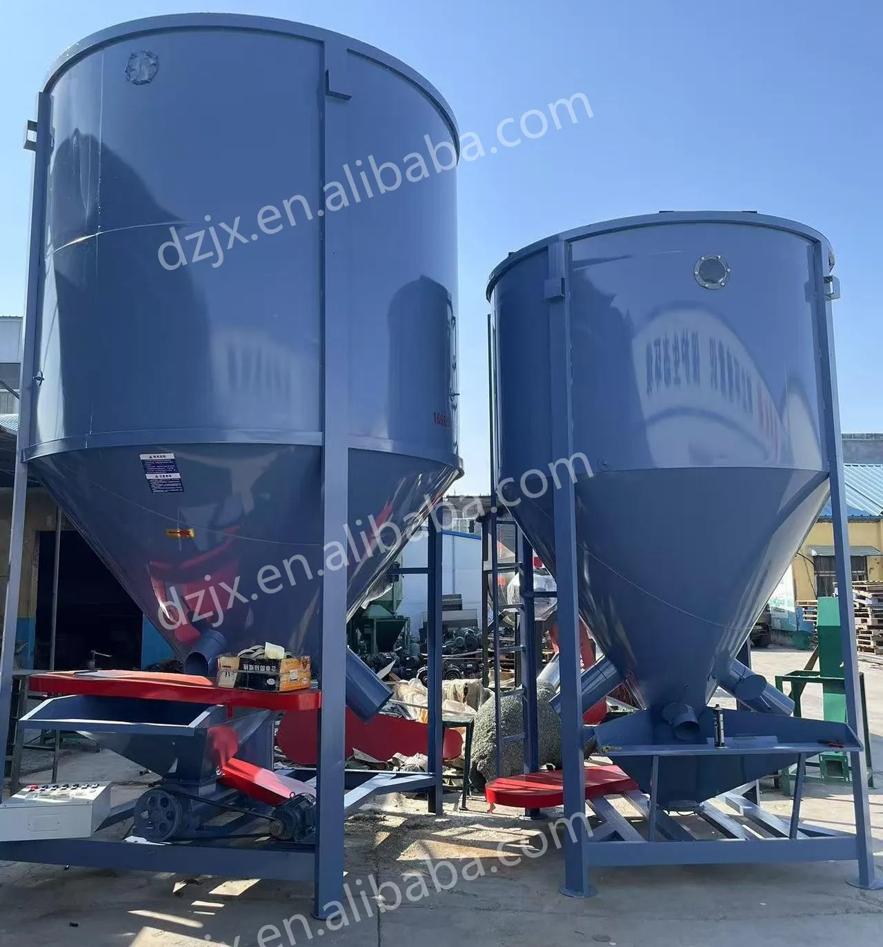 DZJX Pvc & Pu Mixing Machine Vertical Edta Organic Fertilizer Mixer for Mushroom 500 Litres 2 Ton