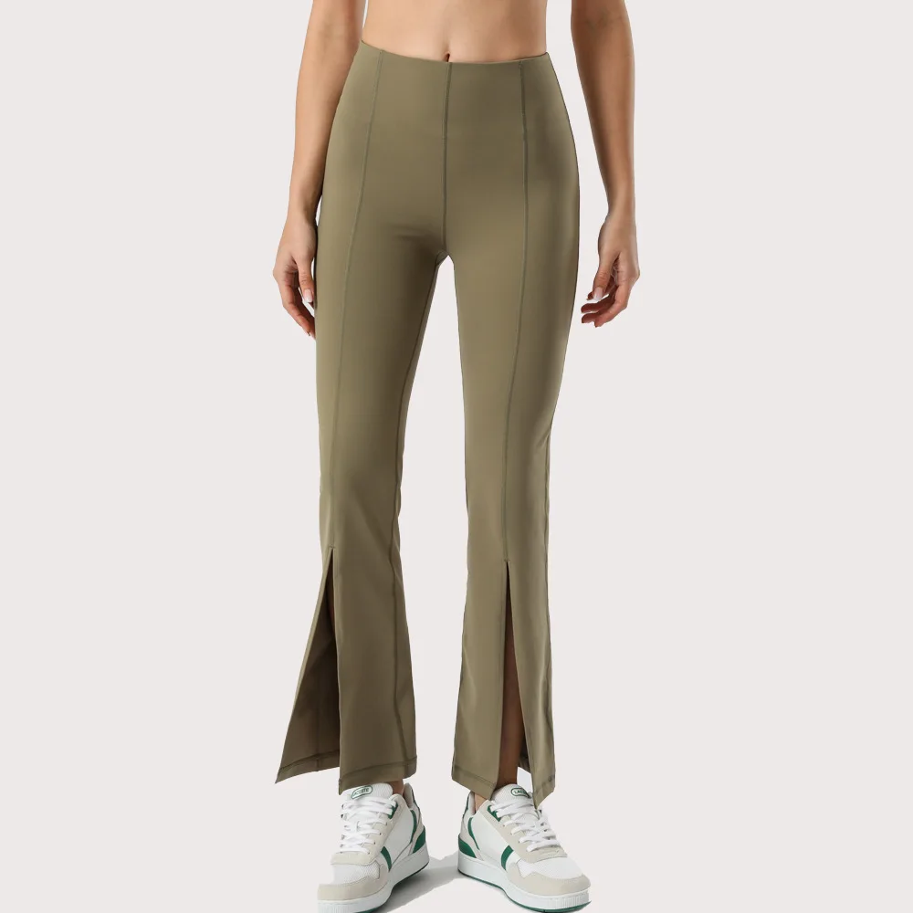 2083# front slit harem yoga pants