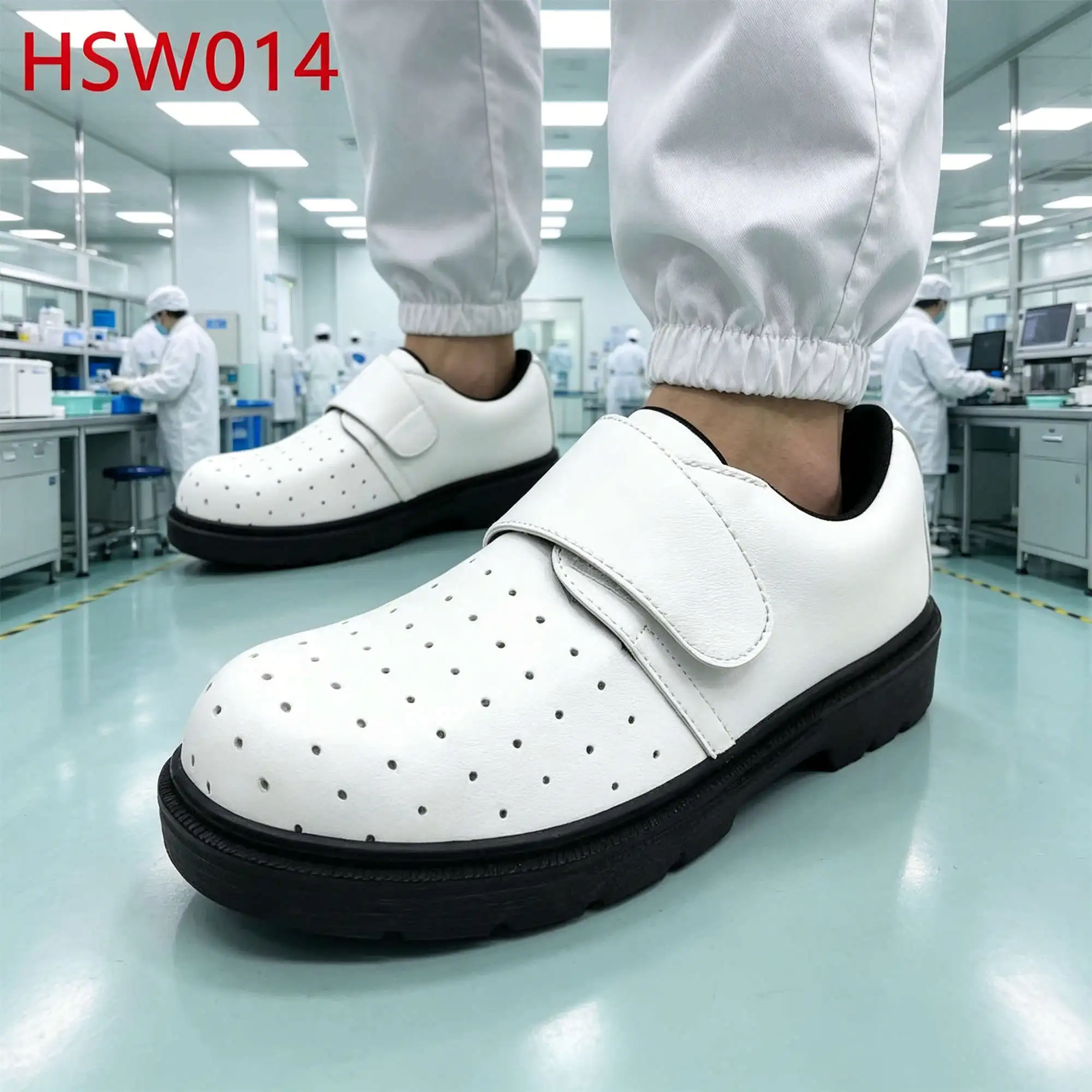 ZYF,big Magic Tap Adjustable Design More Breathable White Safety Shoes Surgery Room Anti-acid&alkali Sole Security Clogs HSW014