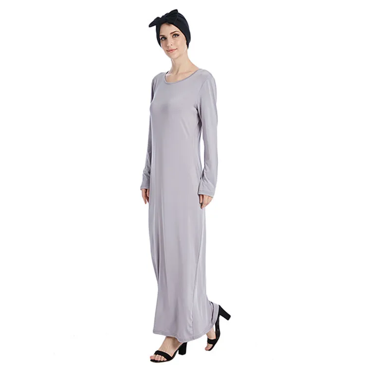 High Quality Stretch Inner Solid Color Ethnic Clothing Islamic Muslim Clothing Abaya Underwear Modest Women Clothing Islamic
