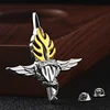 Alfileres de solapa 3D de oro y plata