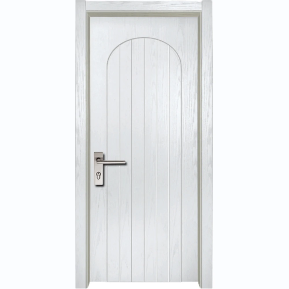 Luxury Residential/Hotel Wood Door White Painted Decorative Interior Door Wood Veneer Mdf Wooden Door