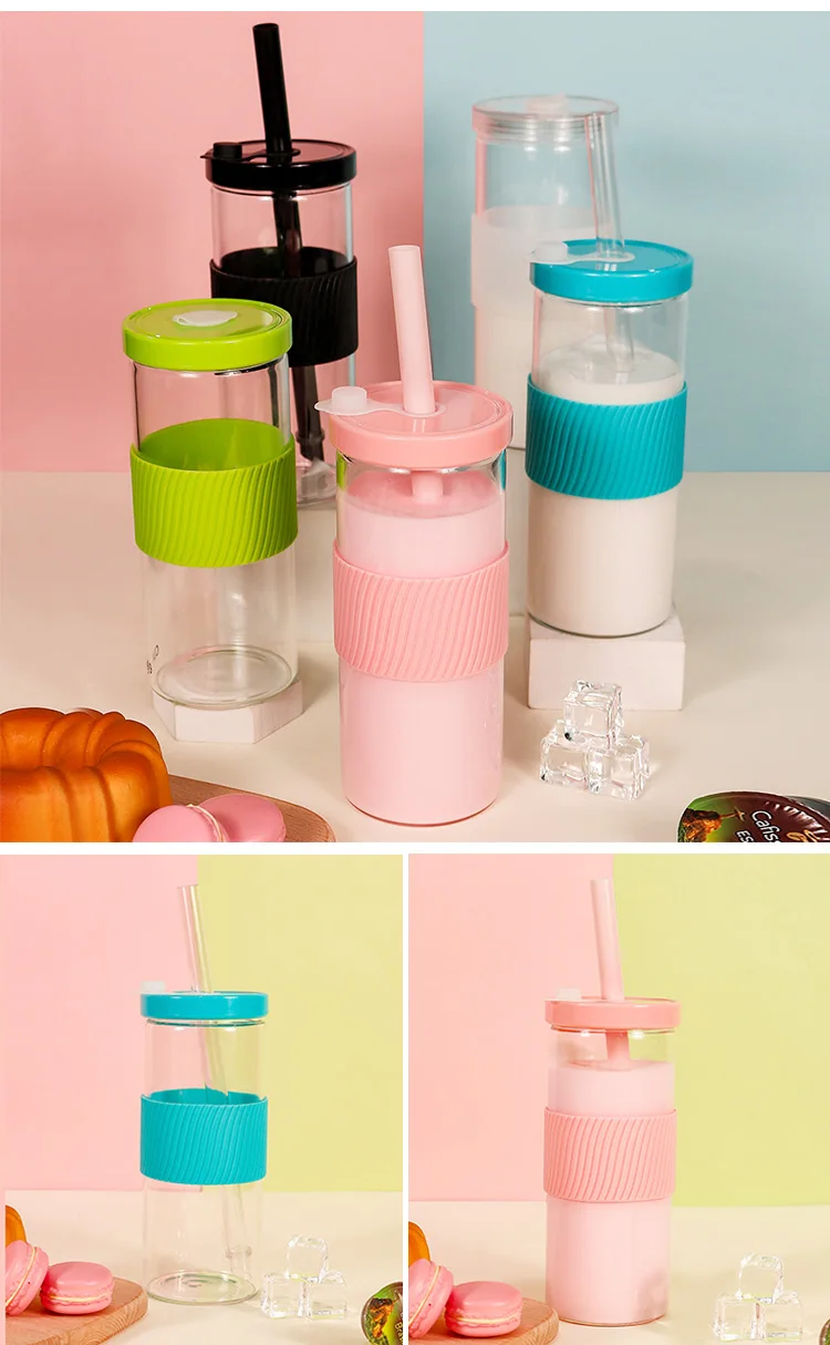 Cheapest Price High Borosilicate Boba Cup 700ml Sublimation Clear Glass