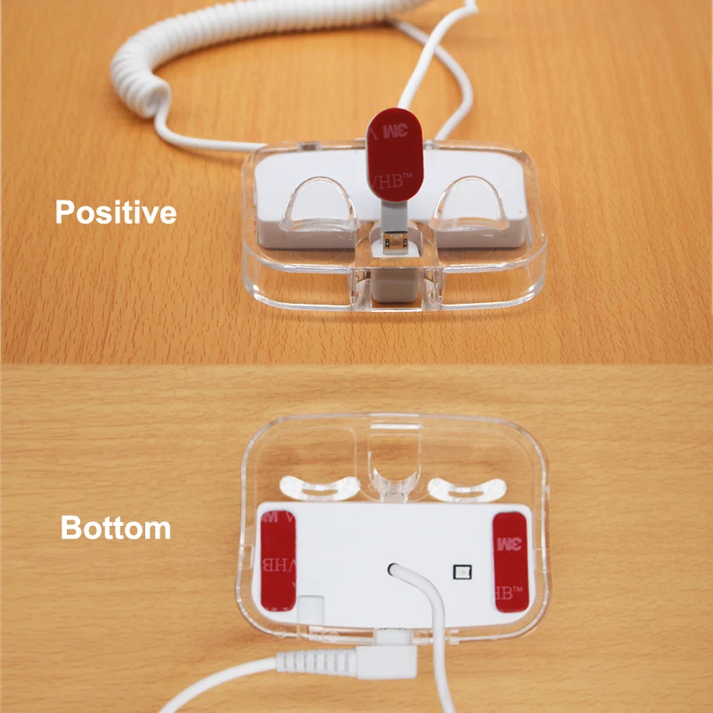 Smart Anti Theft Cell Phone Charging Brackets Exhibition Display Security Device with Alarm for Demo Phones