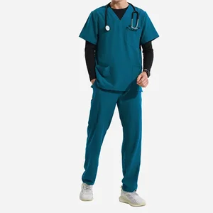 Custom Soft Men's Hospital Operation Room Uniforms Scrubs Breathable Quick Drying Nursing Scrubs Suits