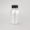 Clear with black tamper lid