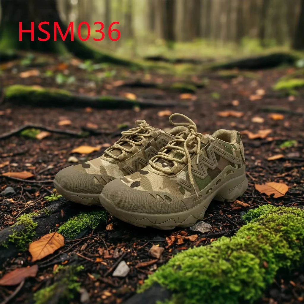 ZYF,Desert Exploration 4 Inch Easy Hidden Camouflage Tactical Boots Rough Terrain Patched Fabric Upper Combat Boots HSM036