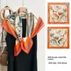 Cintura con fiori in argento-arancio dorato-8585 cm