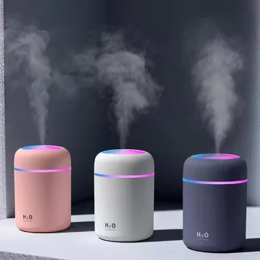 Portable Mini LED Air Purifier Smart Cool Mist H2O Humidifier Cute USB Diffuser for Home Car Outdoor Use Battery Plastic