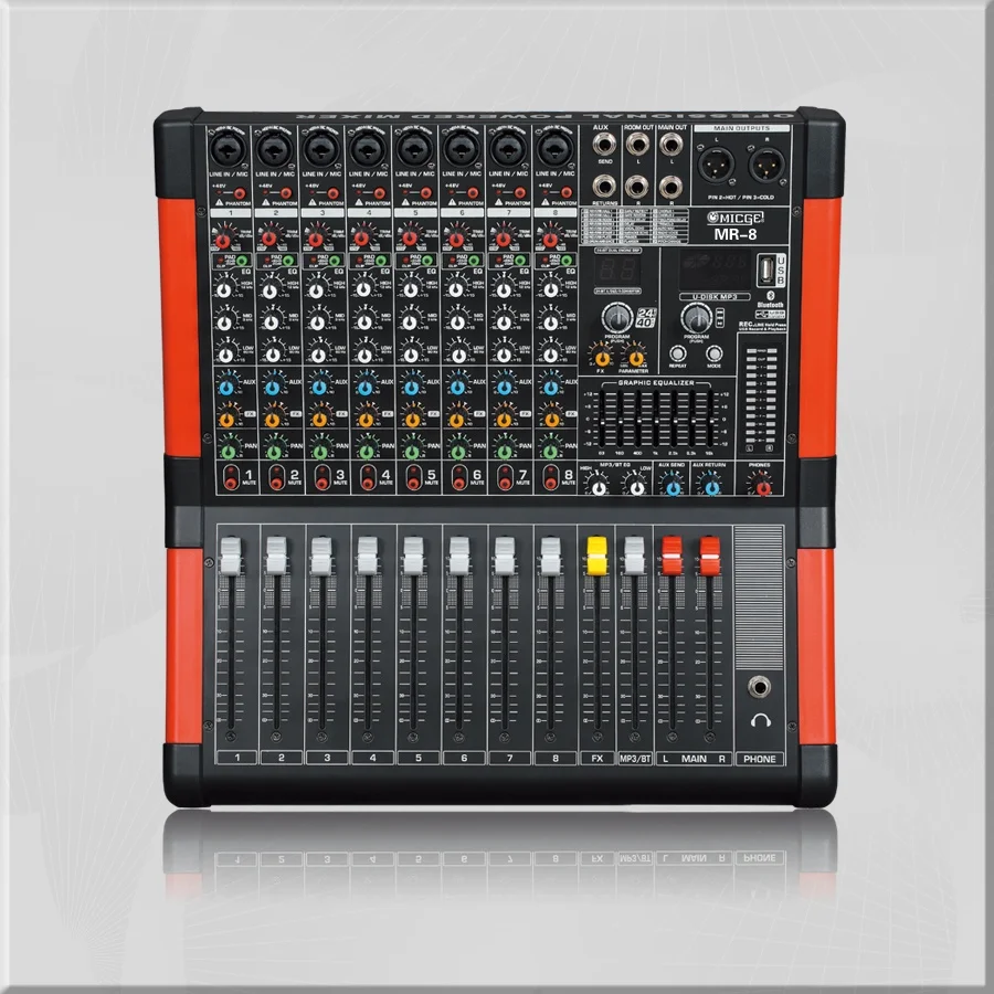 Профессиональный Сценический студийный мини-микшер для караоке звуковой Миксер с USB консоль DJ KTV шоу 7 каналов