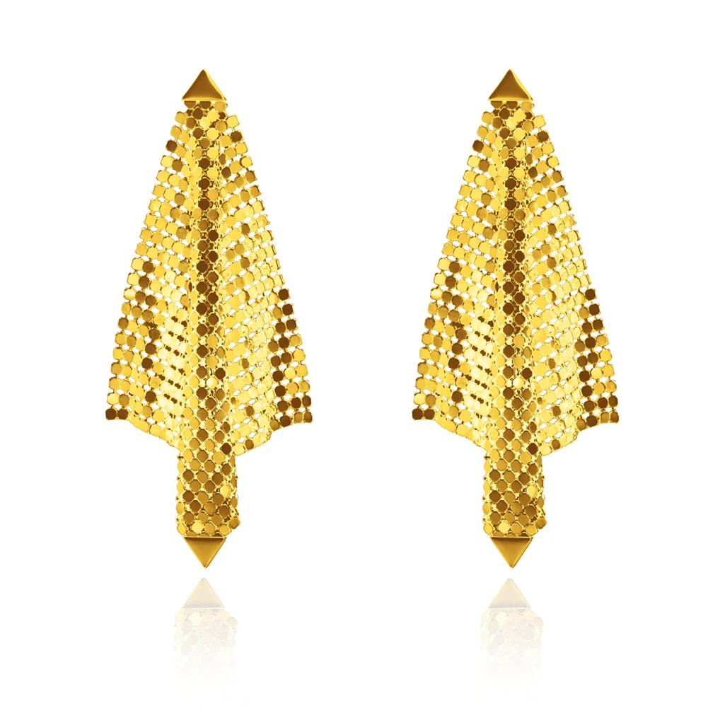 Vurma Orecchini Pendenti Placcati Oro 18K | Cerchio In Ottone Fatto A Mano