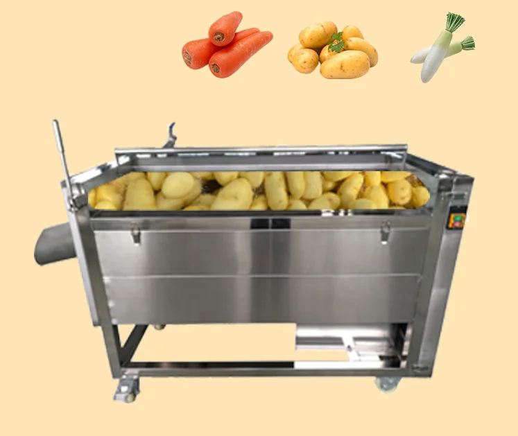Multipurpose Brush Roller Machines for Washing and Peeling Potatoes Vegetable Fruit Sweet New Product 2020 Provided Wash Fruit
