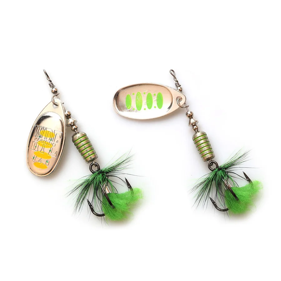 W.P.E KOMODO Spinner Lure 2pcs 7.5g/12.5g/16.5g Full Metal Bass