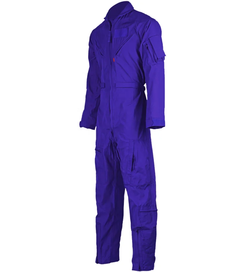 Multi Zipper Pockets Design Custom High Quality FR Fabric Made Red air Force Coverall Flight Suit