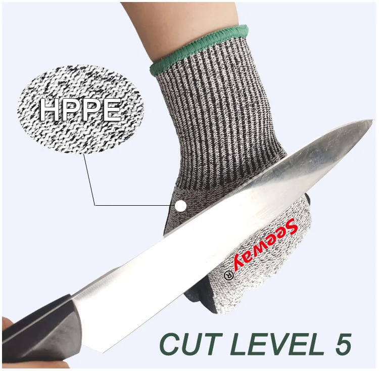 Seeway Sandy Nitrile Palm Coated En388 Level 5 Cut Resistant Working