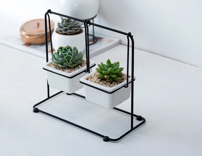 Lot De 3 Pots De Fleurs Rectangulaires 38Cm, Jardinière En Plastique