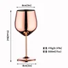 Bicchiere da vino rosso con piede alto in oro rosa