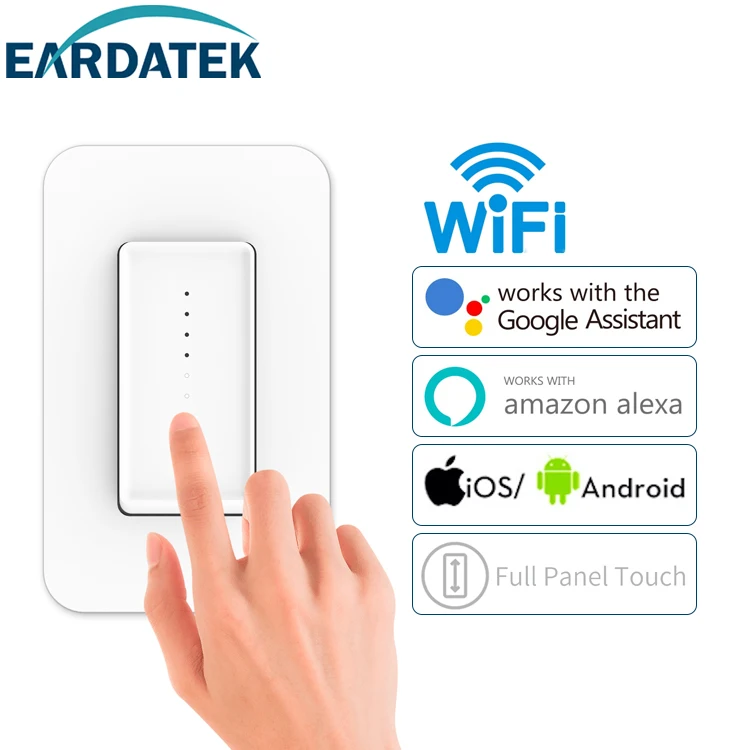 
Модные товары для дома, умный переключатель, подключение к Wi-Fi, полностью Сенсорный световой диммер 