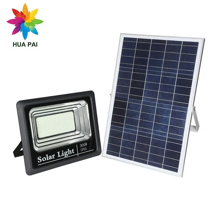 HUAPAI Hot Sale 10w 25w 40w 60w 100w 200w 300w Outdoor Lighting Projector solar Led Flood Light