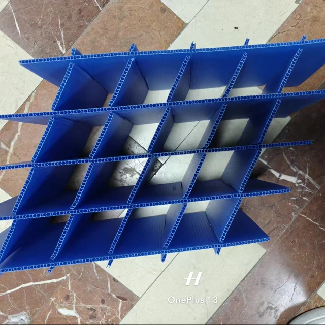pp Hollow Board Partition,Blue Corrugated Board,High Tensile Strength,Foldable Buckle,Knife Card Partition From Yw
