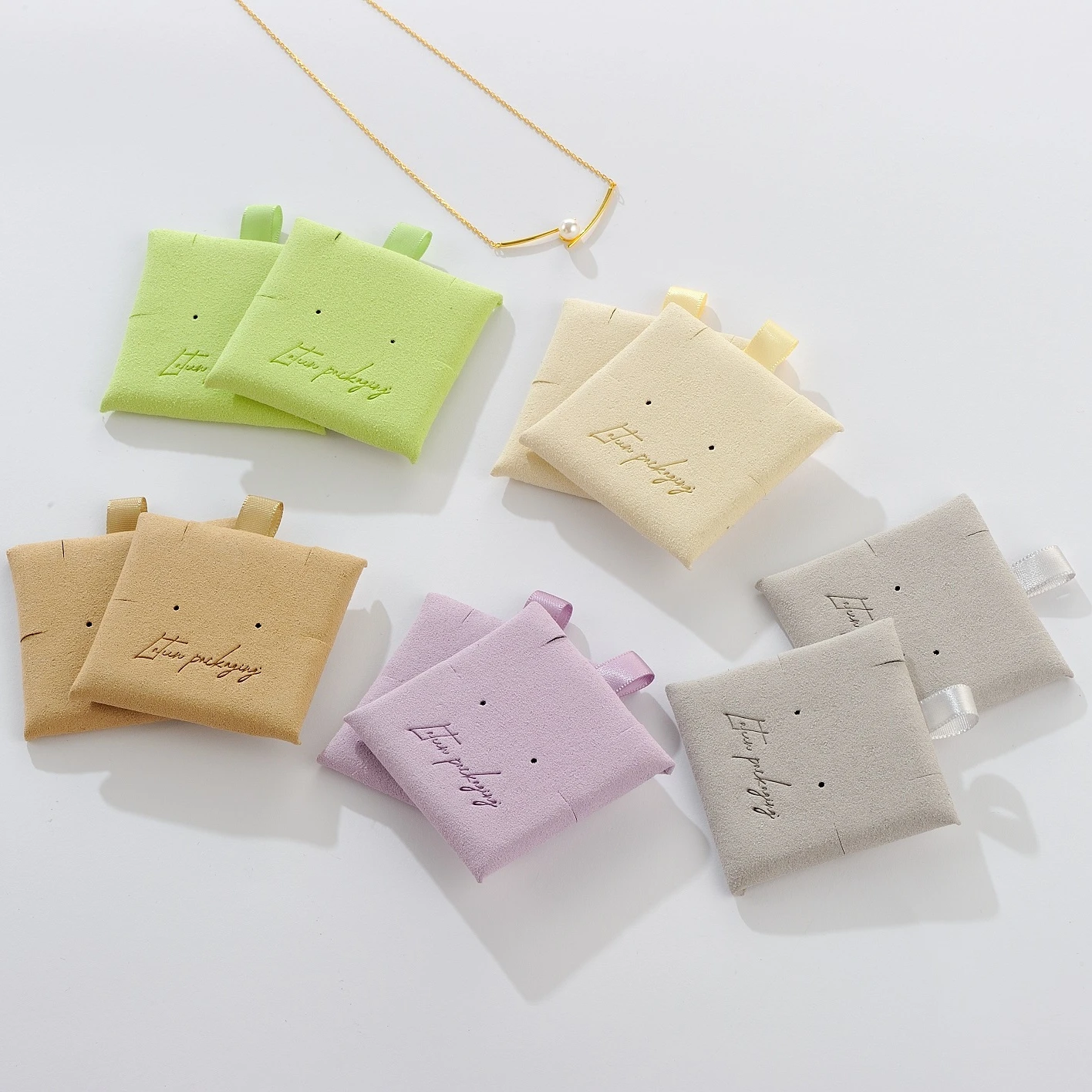 Custom Logo One Stop Pouch Insert Polishing Cloth Foldable Jewelry Box Packaging Jewelry Magnetic Cardboard Flip Gift Boxes