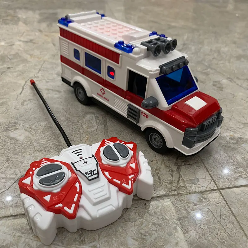 Ambulance Jouet Réaliste Avec Lumières LED Et Musique – Véhicule D’Urgence Électrique – Développe Motricité – Dès 3 Ans