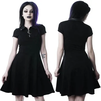 Guangzhou factory hot sales womens black dress Gothic
