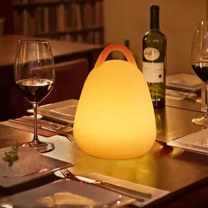 Golite LED Table Lamp for Restaurant Bedroom Hotel Bar Square Decorative Plastic Lamp with AC Power Supply