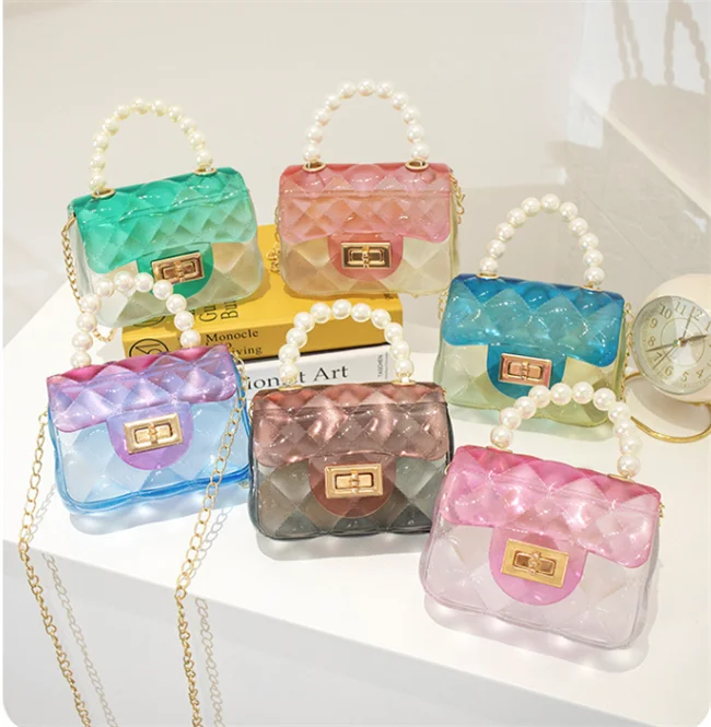 Mini Chain Strap Messenger Purses Fashion PVC Jelly Bags Women Handbags For Young Ladies