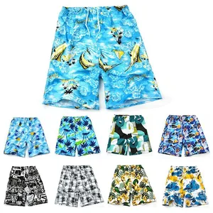 Summer Men's New Color Beach Pants Printed Shorts Casual Sports Five Quarter Pants