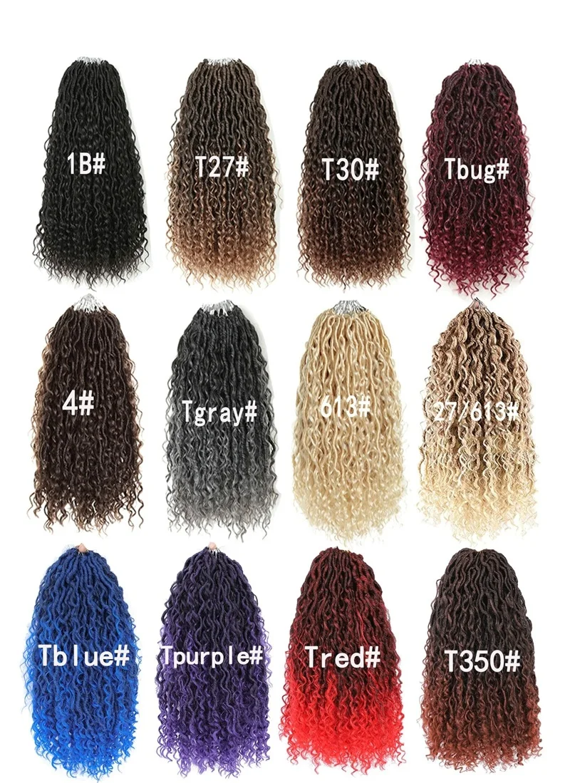 Crochet Box Braids Hair -8 Packs Goddess Box Braids Crochet Hair Bohemian Curly  Crochet Hair Pre-looped Crochet Hair for Black Women… (12(8Packs), 27/613)  12(8Packs) 27/613