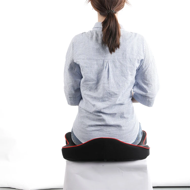 Customize Colour Polyester Cotton Filling Memory Foam Orthopedic Seat Cushion For Home Office Truck Driver Chair