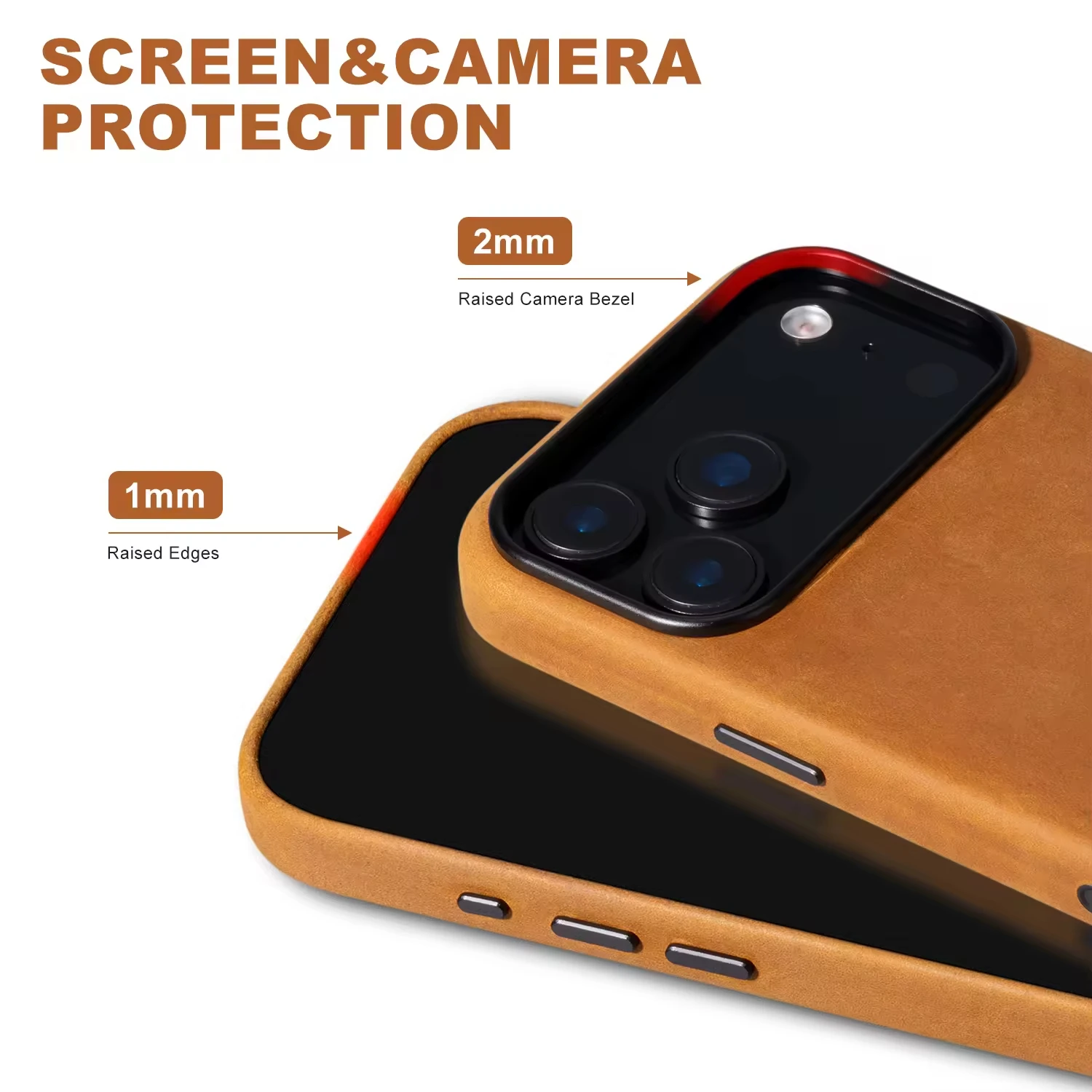 product factory customized top layer artificial leather luxury shockproof card holder magnetic cover for 17 16 15 pro max phone case-5