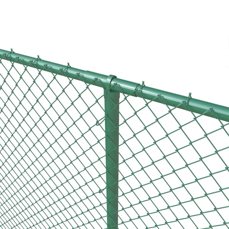 High Quality Used Steel Construction Chain Link Fence Garden Airport Football Security Rail Fence Diamond Hole Shape Hot Dip