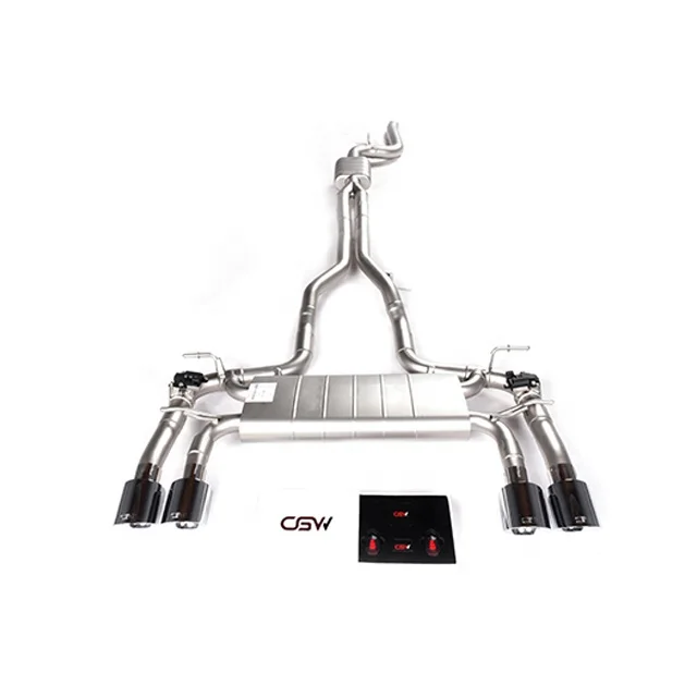 Hottest Design Performance Exhaust Muffler Tip with Electric Valve and  Remote Control for Jaguar F Type 2.0t Quad Tips MY 2019