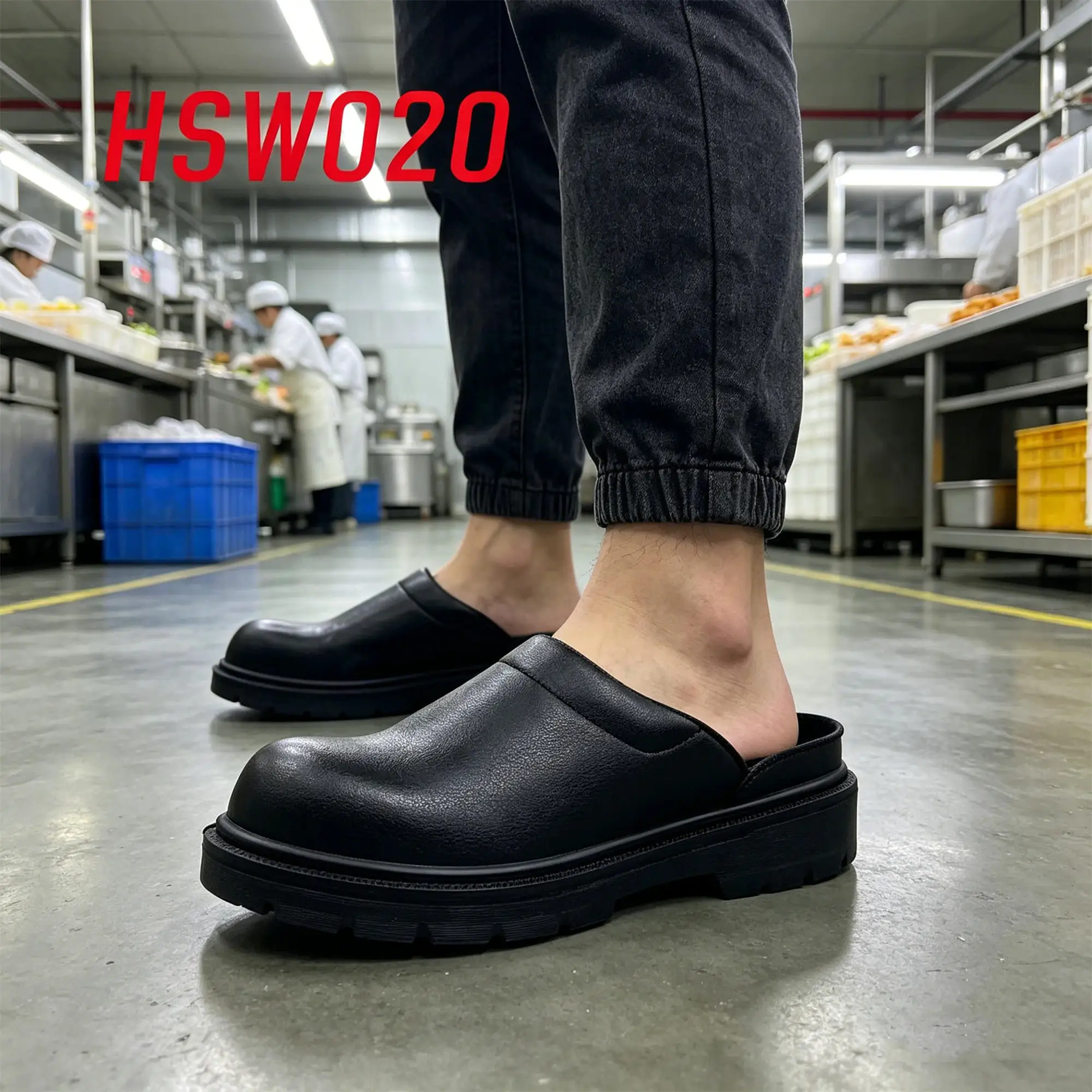 ZYF,electronic Factory Ready to Wear Black/white Safety slippers Medical Anti-acid&alkali Outsole Unisex Work Clogs HSW020