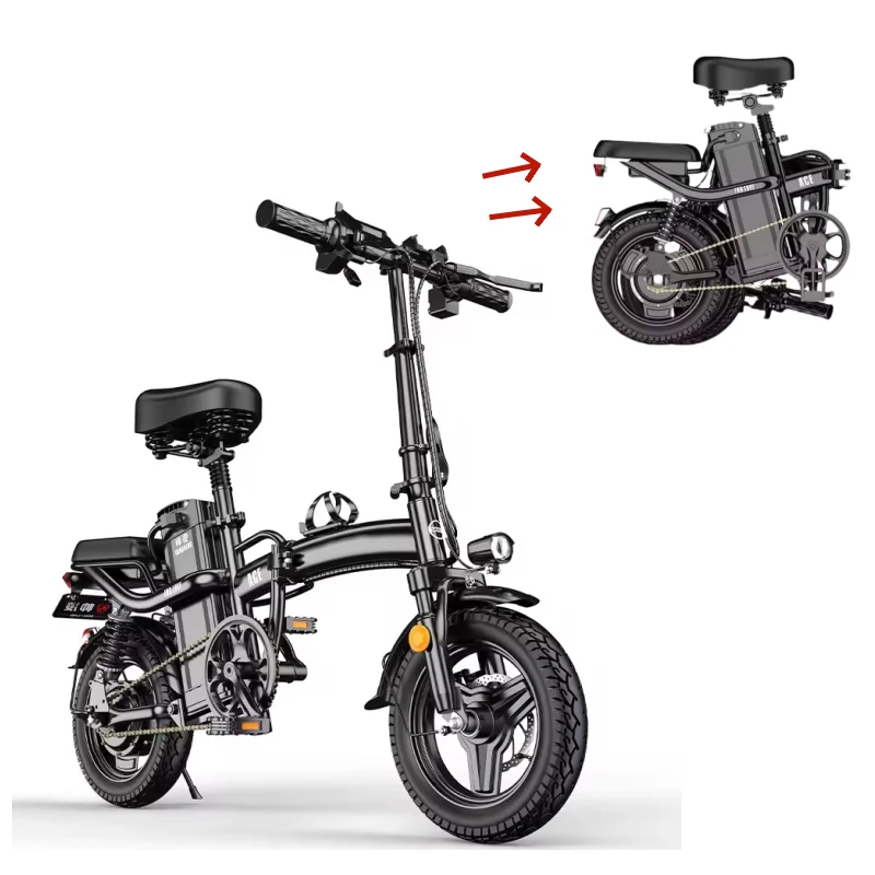 QLIFE 14" Folding Electric Bike For Adults & Teens - 749W Motor, 26-Mile Range, UL-Certified Battery, 3+1 Modes