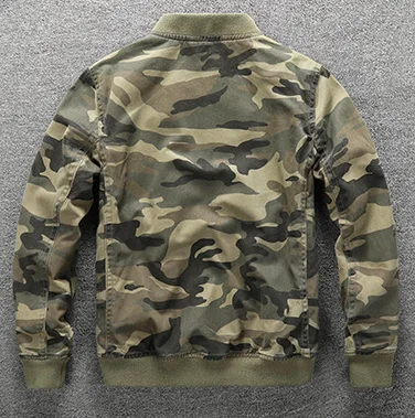 high flight men's 2024 top quality men bomber jacket cotton casual camouflage style_voghion.com