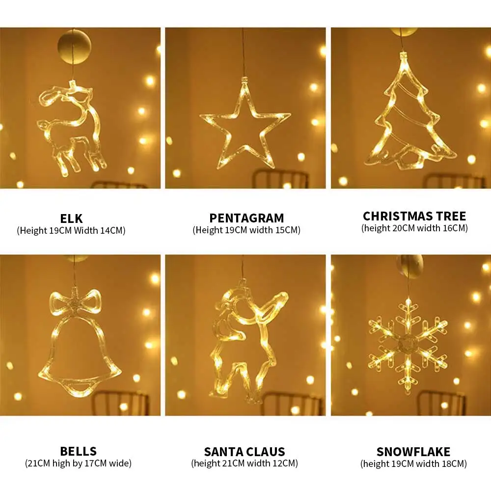 Creative 3d Hanging Led Christmas Decoration Light,Christmas Suction