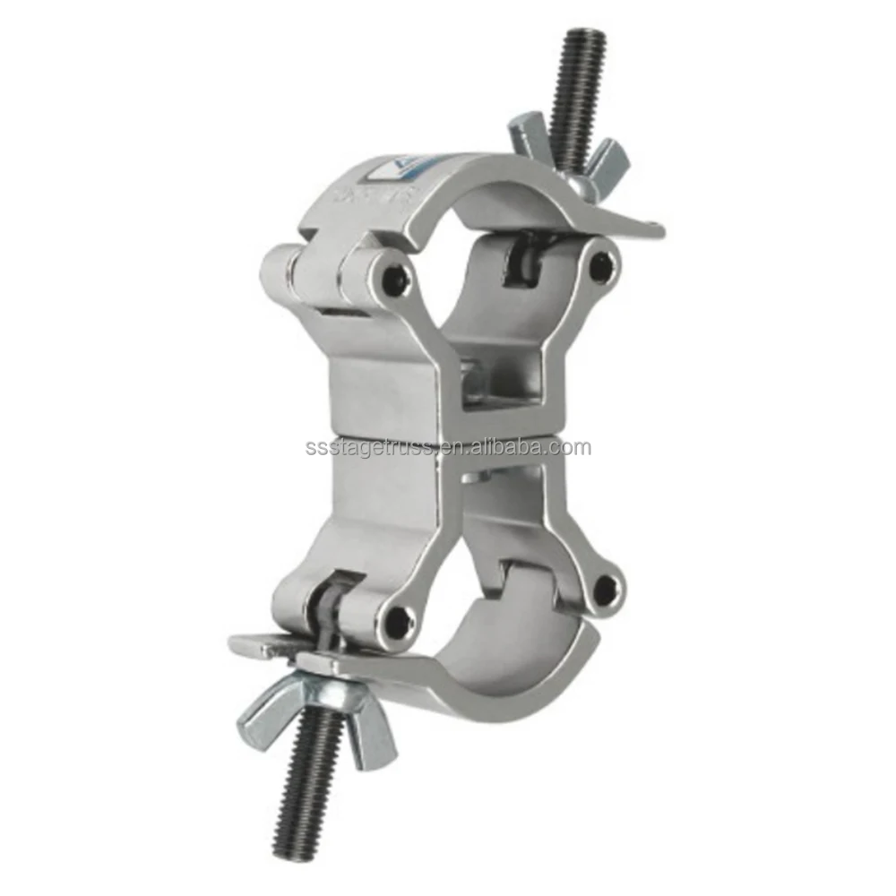 Aluminum Alloy Truss Clamp 32-35mm Tube Light Duty Clamps Load 60kg Pipe Clamp for Stage Truss  Equipment TUV