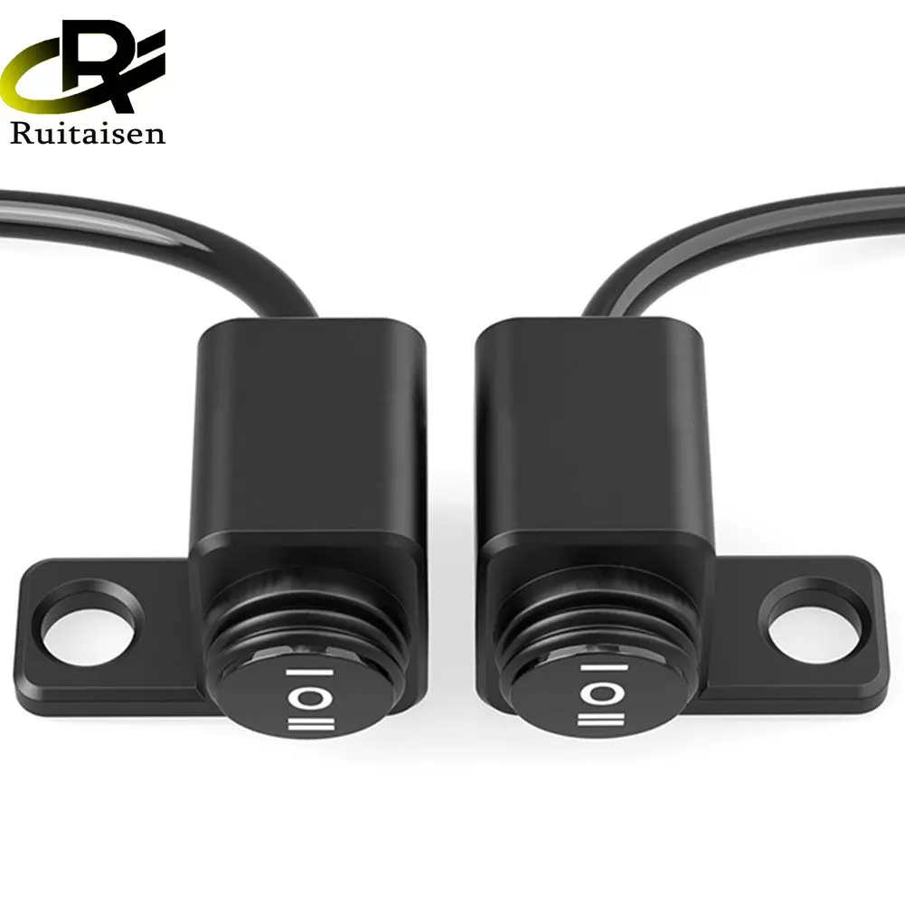 IP68 изменение мотоцикл алюминиевый сплав зеркало заднего вида сиденье фара прожектор двойная прошивка рулевого мульти-функциональный