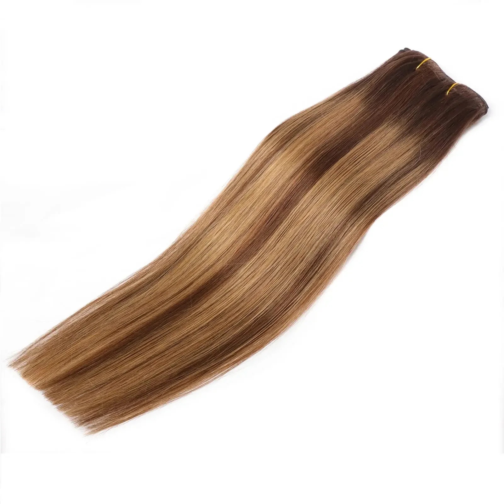 Clip in Hair Extensions 8pcs 120g Real Human Hair 16-26 inches #P4/27_voghion.com